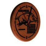 University of Arkansas 13-Inch Solid Wood Engraved Clock in Natural