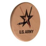 United States Army 13-Inch Solid Wood Engraved Clock in Natural 3 United States Army 13-Inch Solid Wood Engraved Clock in Natural