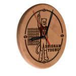 Brigham Young University 13-Inch Solid Wood Engraved Clock in Natural