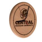 Central Michigan University 13-Inch Solid Wood Engraved Clock in Natural 3 Central Michigan University 13-Inch Solid Wood Engraved Clock in Natural