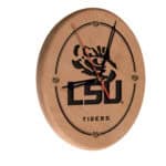 Louisiana State University 13-Inch Solid Wood Engraved Clock in Natural