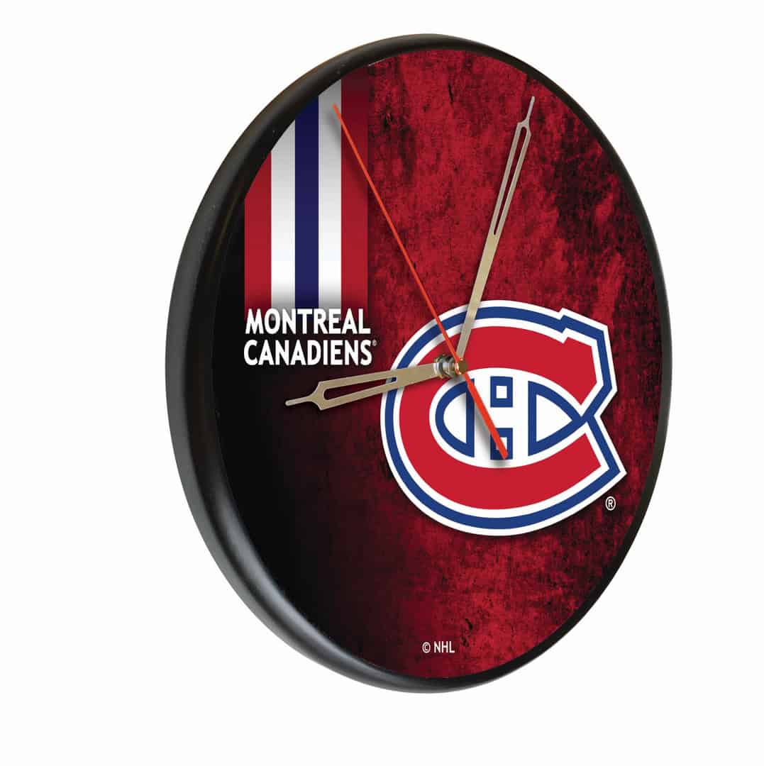 Montreal Canadiens 13-Inch Solid Wood Clock in Black (Alternate) 1 Montreal Canadiens 13-Inch Solid Wood Clock in Black (Alternate)