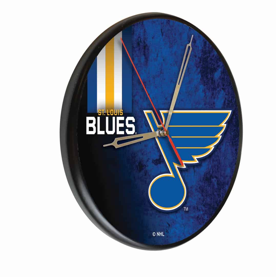 St Louis Blues 13-Inch Solid Wood Clock in Black (Alternate) 1 St Louis Blues 13-Inch Solid Wood Clock in Black (Alternate)