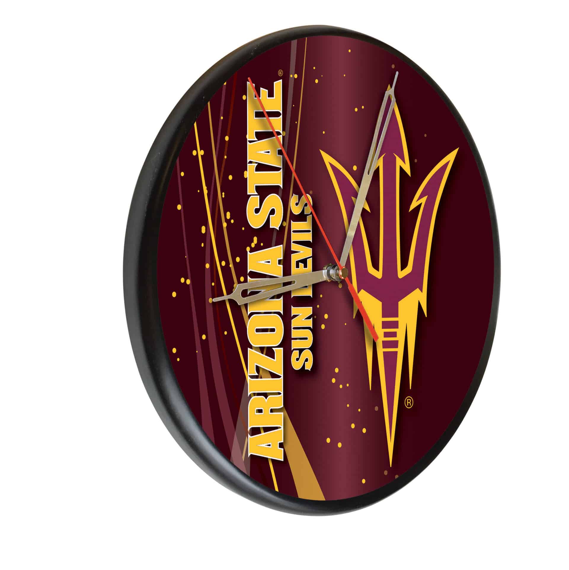 Arizona State University 13-Inch Solid Wood Clock in Black 3 Arizona State University 13-Inch Solid Wood Clock in Black