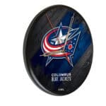 Columbus Blue Jackets 13-Inch Solid Wood Clock in Black 3 Columbus Blue Jackets 13-Inch Solid Wood Clock in Black