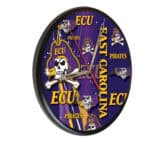 East Carolina University 13-Inch Solid Wood Clock in Black