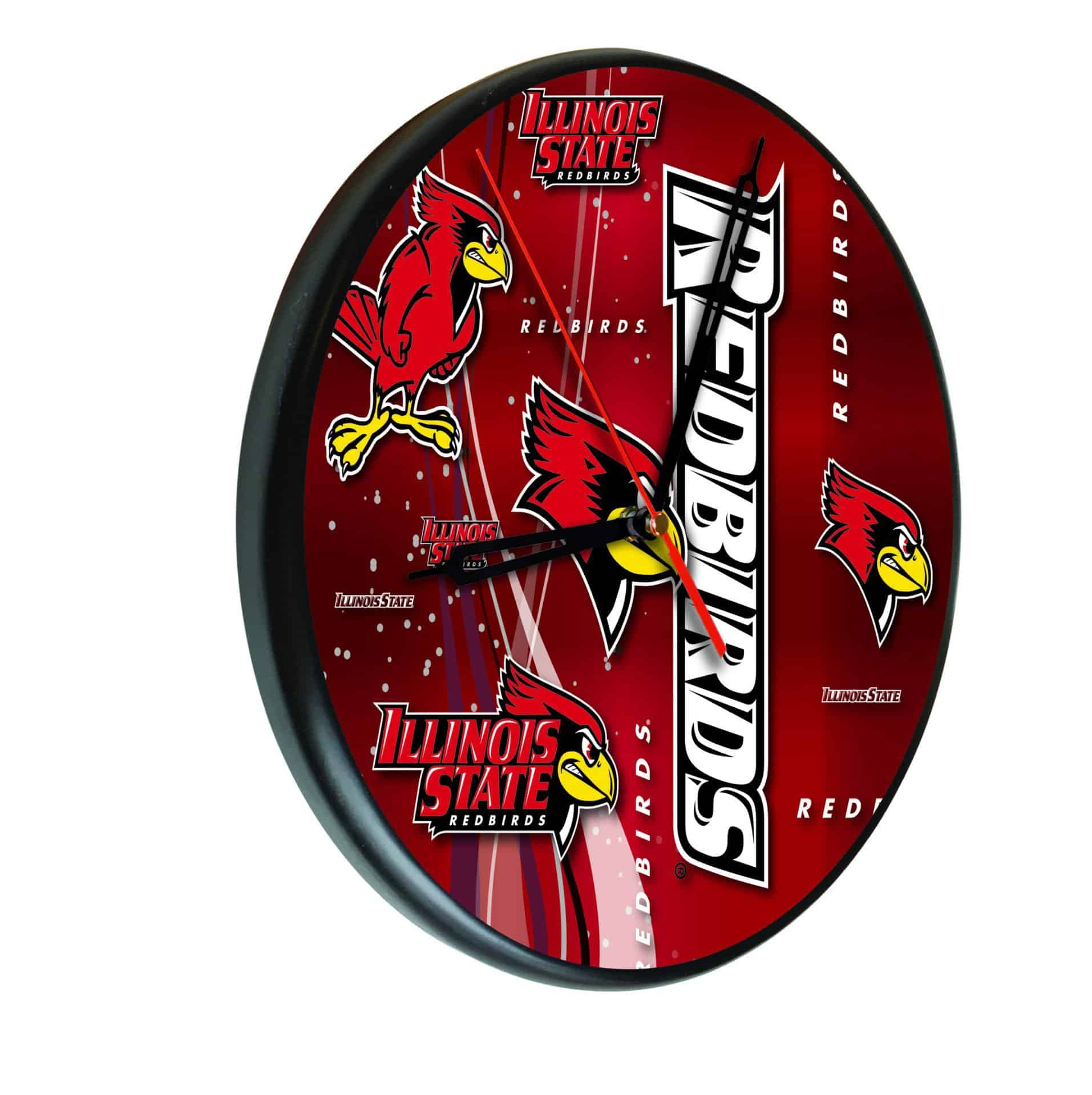 Illinois State University 13-Inch Solid Wood Clock in Black 1 Illinois State University 13-Inch Solid Wood Clock in Black