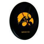 University of Iowa 13-Inch Solid Wood Clock in Black