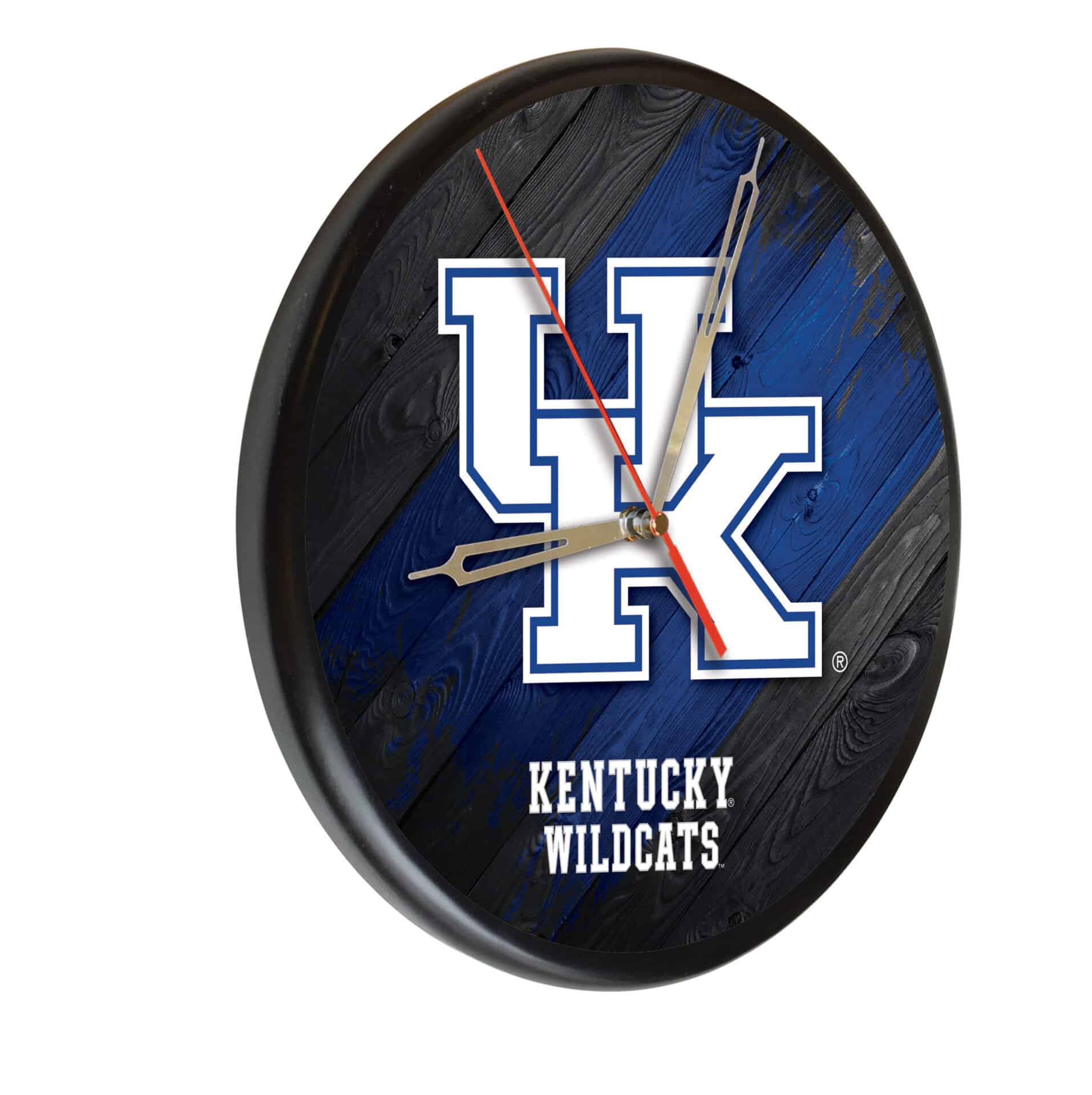 University of Kentucky 13-Inch Solid Wood Clock in Black 1 University of Kentucky 13-Inch Solid Wood Clock in Black
