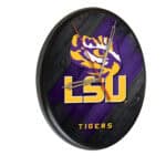 Louisiana State University 13-Inch Solid Wood Clock in Black