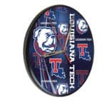 Louisiana Tech University 13-Inch Solid Wood Clock in Black