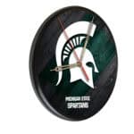 Michigan State University 13-Inch Solid Wood Clock in Black