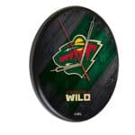 Minnesota Wild 13-Inch Solid Wood Clock in Black 3 Minnesota Wild 13-Inch Solid Wood Clock in Black