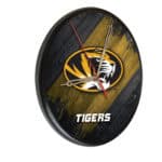 University of Missouri 13-Inch Solid Wood Clock in Black