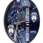 University of North Florida 13-Inch Solid Wood Clock in Black