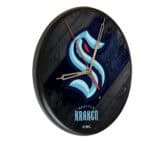 Seattle Kraken 13-Inch Solid Wood Clock in Black 3 Seattle Kraken 13-Inch Solid Wood Clock in Black