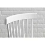 White Solid Wood Spindle Back Dining Chairs High Back (Set of 2) 9 White Solid Wood Spindle Back Dining Chairs High Back (Set of 2)