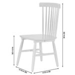 White Solid Wood Spindle Back Dining Chairs High Back (Set of 2) 10 White Solid Wood Spindle Back Dining Chairs High Back (Set of 2)