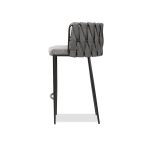 WEAVER Black Leatherette Counter Stool Black Base 8 WEAVER Black Leatherette Counter Stool Black Base