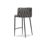 WEAVER Black Leatherette Counter Stool Black Base 9 WEAVER Black Leatherette Counter Stool Black Base