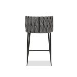 WEAVER Black Leatherette Counter Stool Black Base 10 WEAVER Black Leatherette Counter Stool Black Base