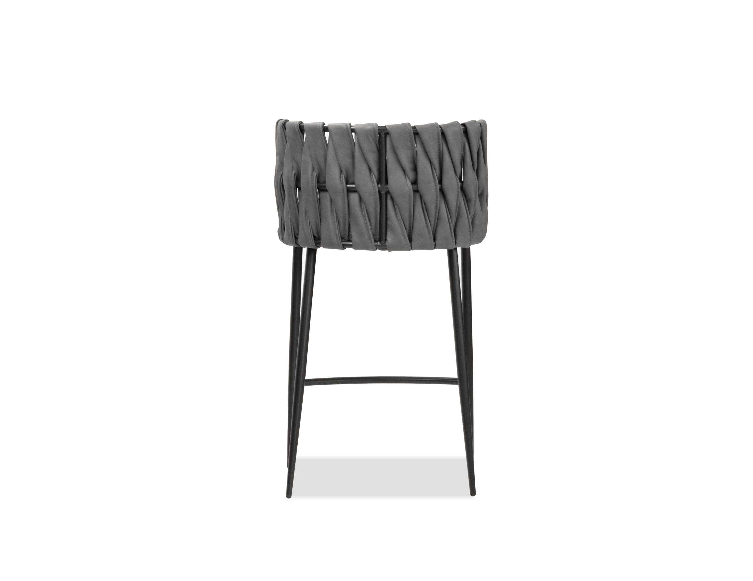 WEAVER Black Leatherette Counter Stool Black Base 5 WEAVER Black Leatherette Counter Stool Black Base - Image 5