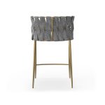 WEAVER Oatmeal Leatherette Gold Hydraulic Counter Stool 8 WEAVER Oatmeal Leatherette Gold Hydraulic Counter Stool