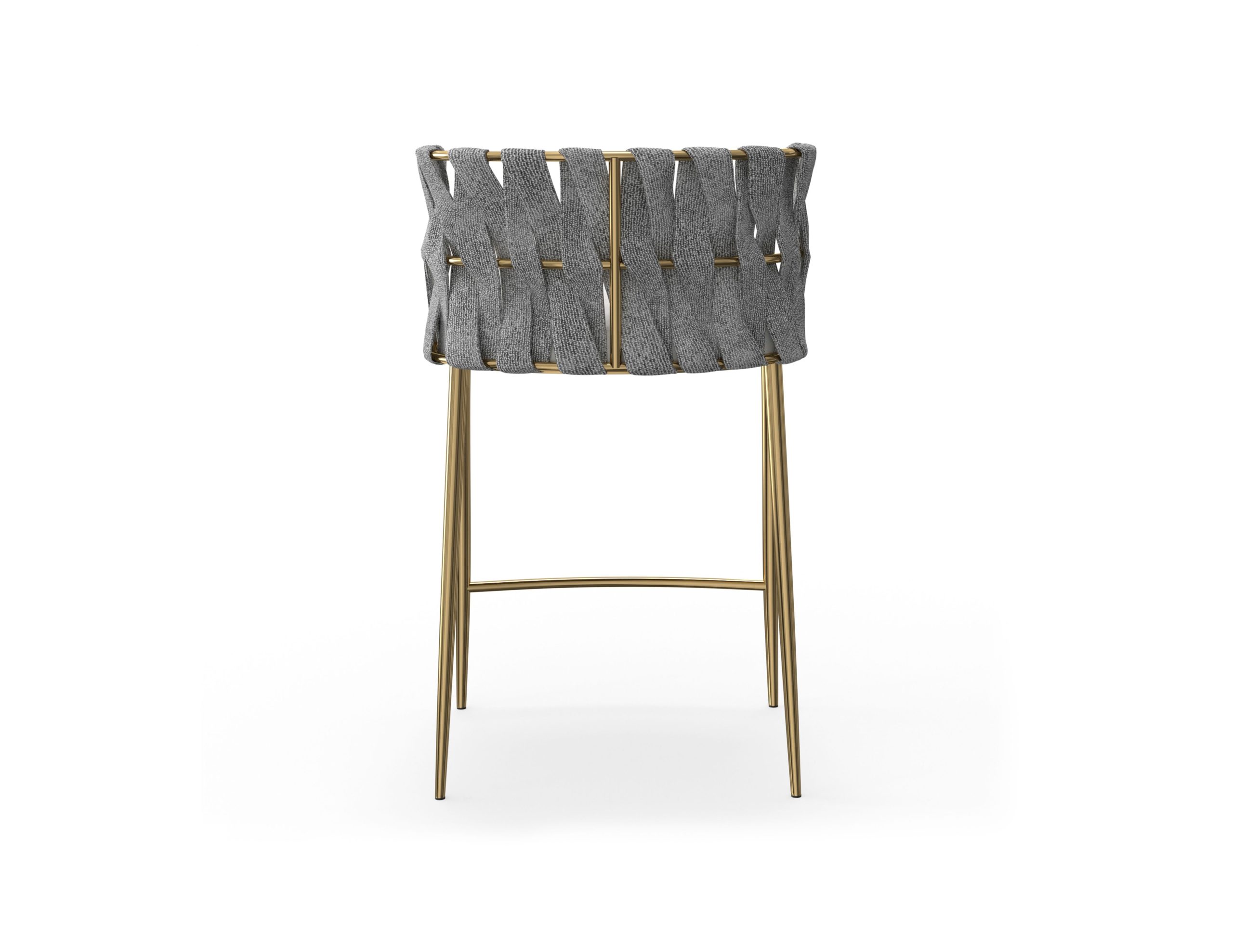 WEAVER Oatmeal Leatherette Gold Hydraulic Counter Stool 4 WEAVER Oatmeal Leatherette Gold Hydraulic Counter Stool - Image 4