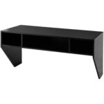 Wall Mounted Floating Laptop Desk in Ebony with Hidden Storage 5 Wall Mounted Floating Laptop Desk in Ebony with Hidden Storage