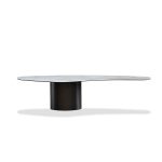 WEDGE Large Brown Ceramic Top Coffee Table