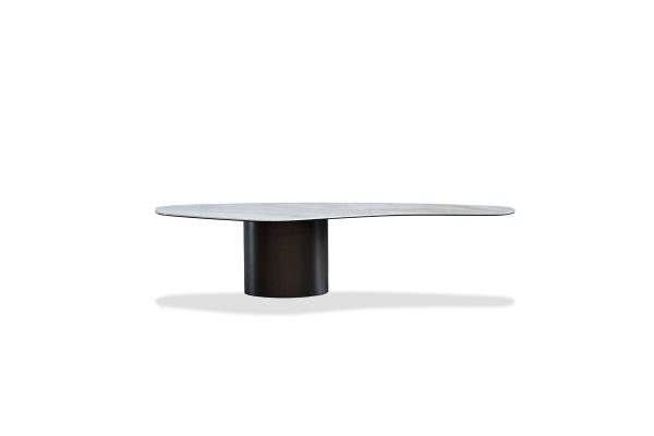 WEDGE Large Brown Ceramic Top Coffee Table 1