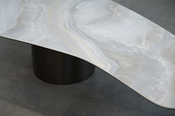 WEDGE Large Brown Ceramic Top Coffee Table 3