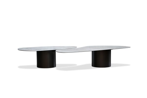 WEDGE Small Brown Ceramic Top Coffee Table 1