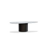 WEDGE Small Brown Ceramic Top Coffee Table