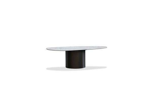 WEDGE Small Brown Ceramic Top Coffee Table