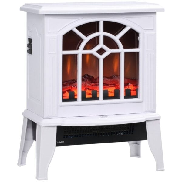 Electric Fireplace Heater with Realistic Log Flame LED