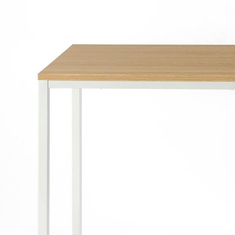 Modern Office Desk with White Metal Frame and Wood Top 5 Modern Office Desk with White Metal Frame and Wood Top - Image 5