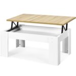 Farmhouse White Lift-Top Multi Purpose Coffee Table with Storage
