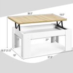 Farmhouse White Lift-Top Multi Purpose Coffee Table with Storage