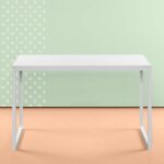 Modern Home Office Desk with Steel Frame and Wood Top 9 Modern Home Office Desk with Steel Frame and Wood Top