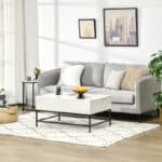 Modern White Lift Top Coffee Table with Hidden Storage