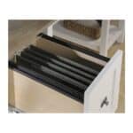 White Oak Top 2 Drawer Office Desk with Shelves 8 White Oak Top 2 Drawer Office Desk with Shelves