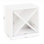 Stackable 12-Bottle Wine Rack White Wood Finish Eco-Friendly