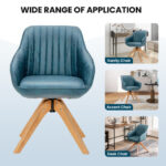 Modern Swivel Accent Chairs with Beech Wood Legs (Set of 2)