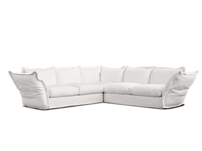 WILLOW Sea Shell Nubbly Fabric Sectional