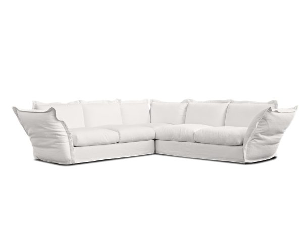 WILLOW Sea Shell Nubbly Fabric Sectional