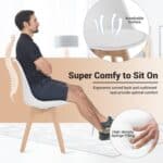 Modern White PU Leather Dining Chairs with Wood Legs (Set of 4)