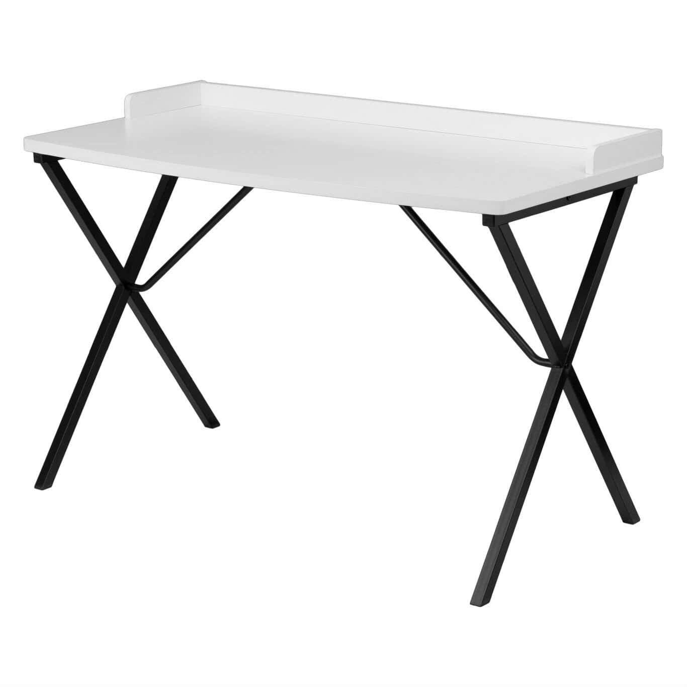 White Top Modern Writing Table Computer Desk with Metal Base 1 White Top Modern Writing Table Computer Desk with Metal Base