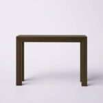 Solid Wood Modern Console Table Dark Brown Walnut Finish 7 Solid Wood Modern Console Table Dark Brown Walnut Finish