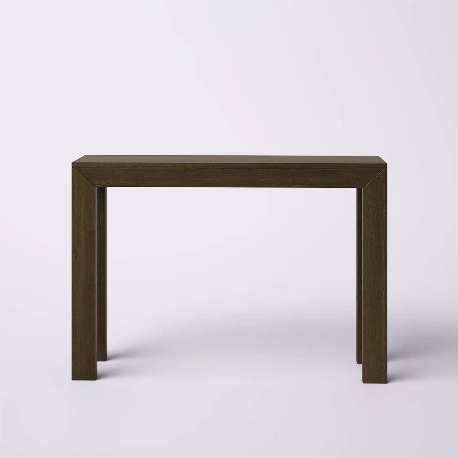 Solid Wood Modern Console Table Dark Brown Walnut Finish 2 Solid Wood Modern Console Table Dark Brown Walnut Finish - Image 2